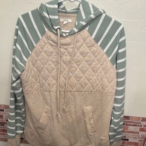 Maurices Green and Beige Quilted Women's Sweater